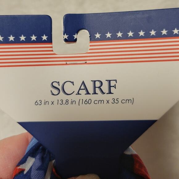 NWT Gnome USA‎ Red White Blue Scarf 4th of July Americana Patriotic America - Picture 3 of 5